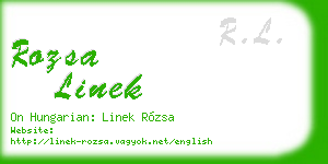 rozsa linek business card